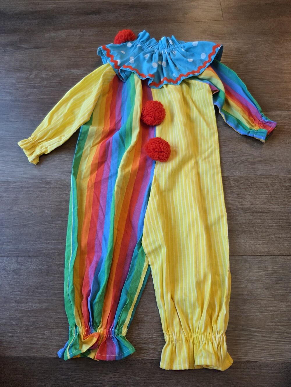 Vintage Handmade Toddler Clown Halloween Costume 2 Piece size 24 months